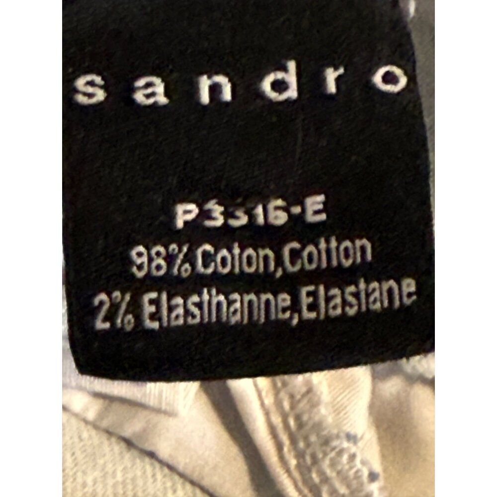Sandro Wide Leg Jeans P3316-E Light Blue Denim Retro Jeans Size 40/L - Picture 7 of 9